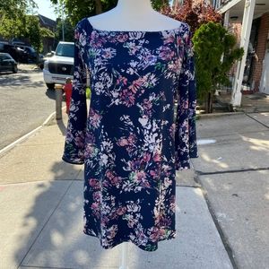 Aquí tomen floral dress blue